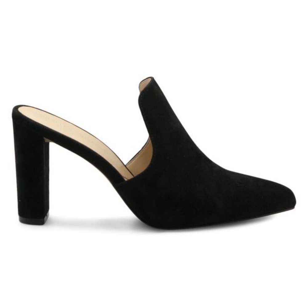 Elegant Heeled Suede Mules